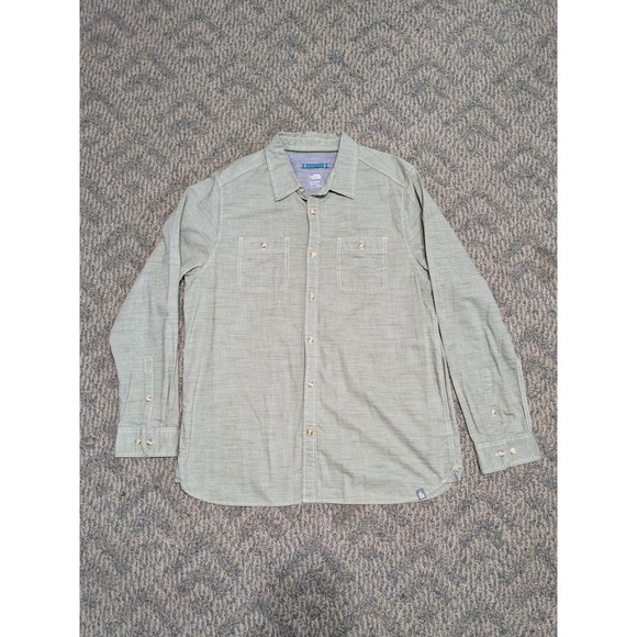 The North Face Other - The North Face Mens XL Long Sleeve Button Down Shirt Sage Green Heathered Pocket